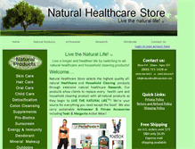 Tablet Screenshot of naturalhealthcarestore.com